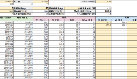 FTP向上計画表